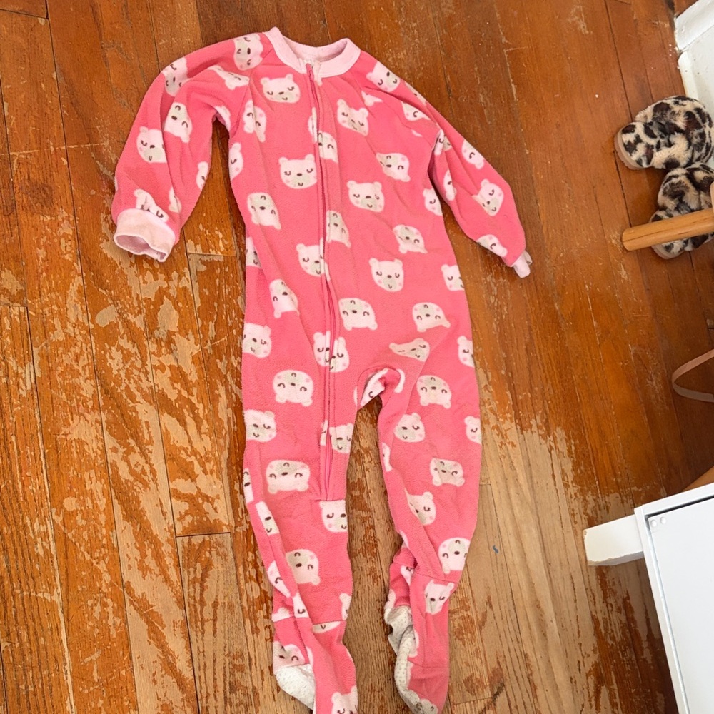Gerber Pink Cat Pattern Footie